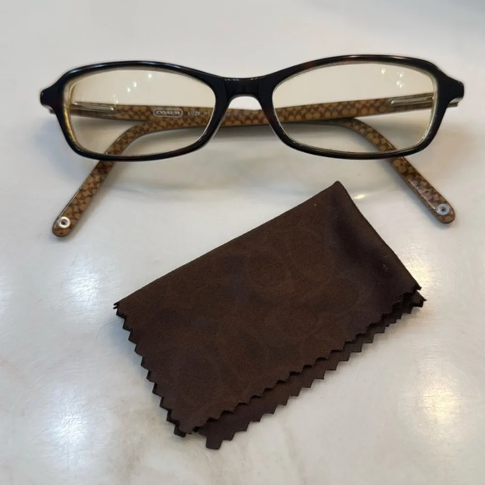 Coach Lizzie tortiseshell small rectangular eyeglasses size 135 women’s petite